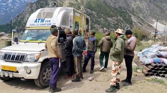 Mobile ATM van parked in Uttarakhand hill area serving Char Dham pilgrims
